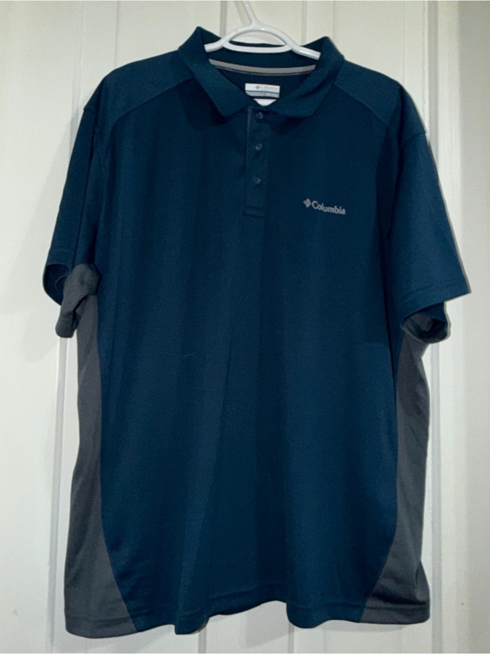 Columbia Men's 2X Blue Short-Sleeve Polo Shirt‎